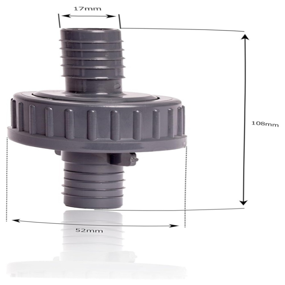 6e0c59640200.jpg Pangaea Tech Rückschlagventil 13 mm – hochwertiges PVC-Set mit 2 Edelstahl-Schlauchschellen für Pool, Teich & Hauswasserwerk