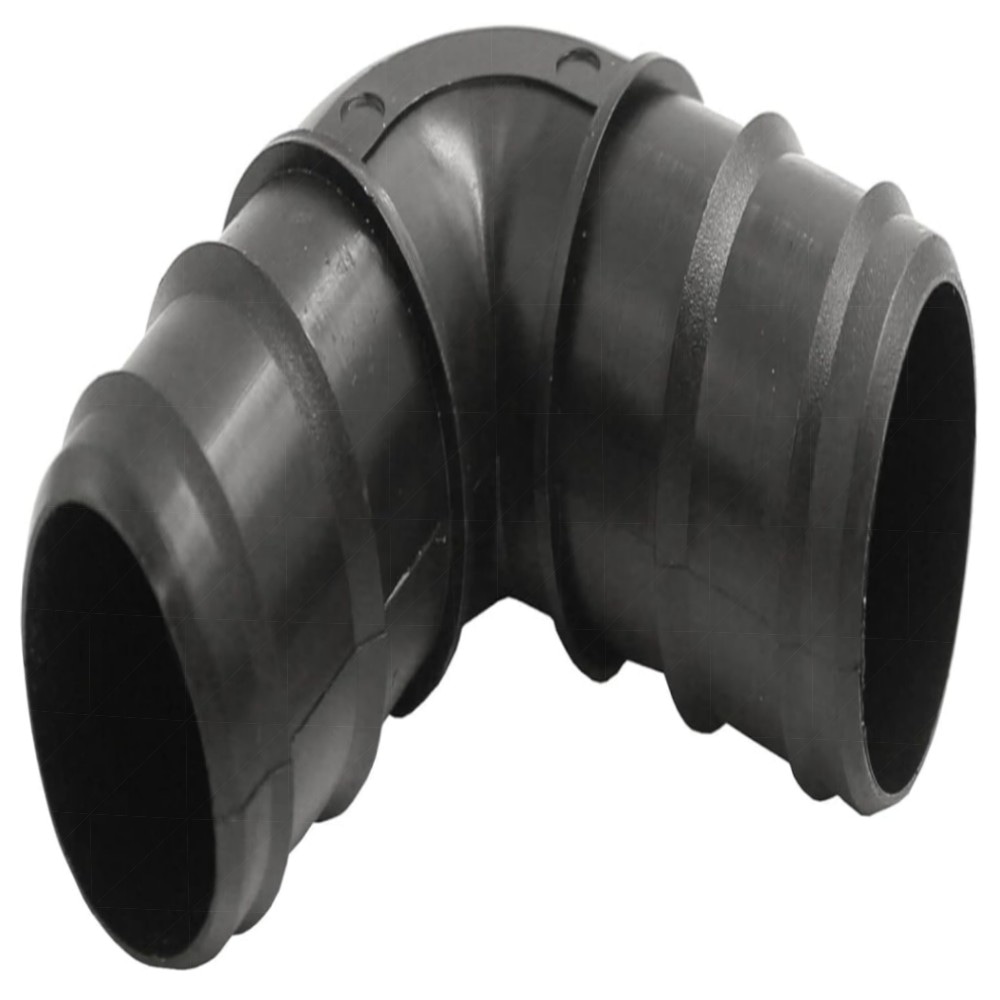 75d1ddcf3485.jpg HAF® 2x 90° Schlauchverbinder 38mm mit 4x Edelstahl-Schlauchschellen – PP, UV- & chlorbeständig, Made in Europe