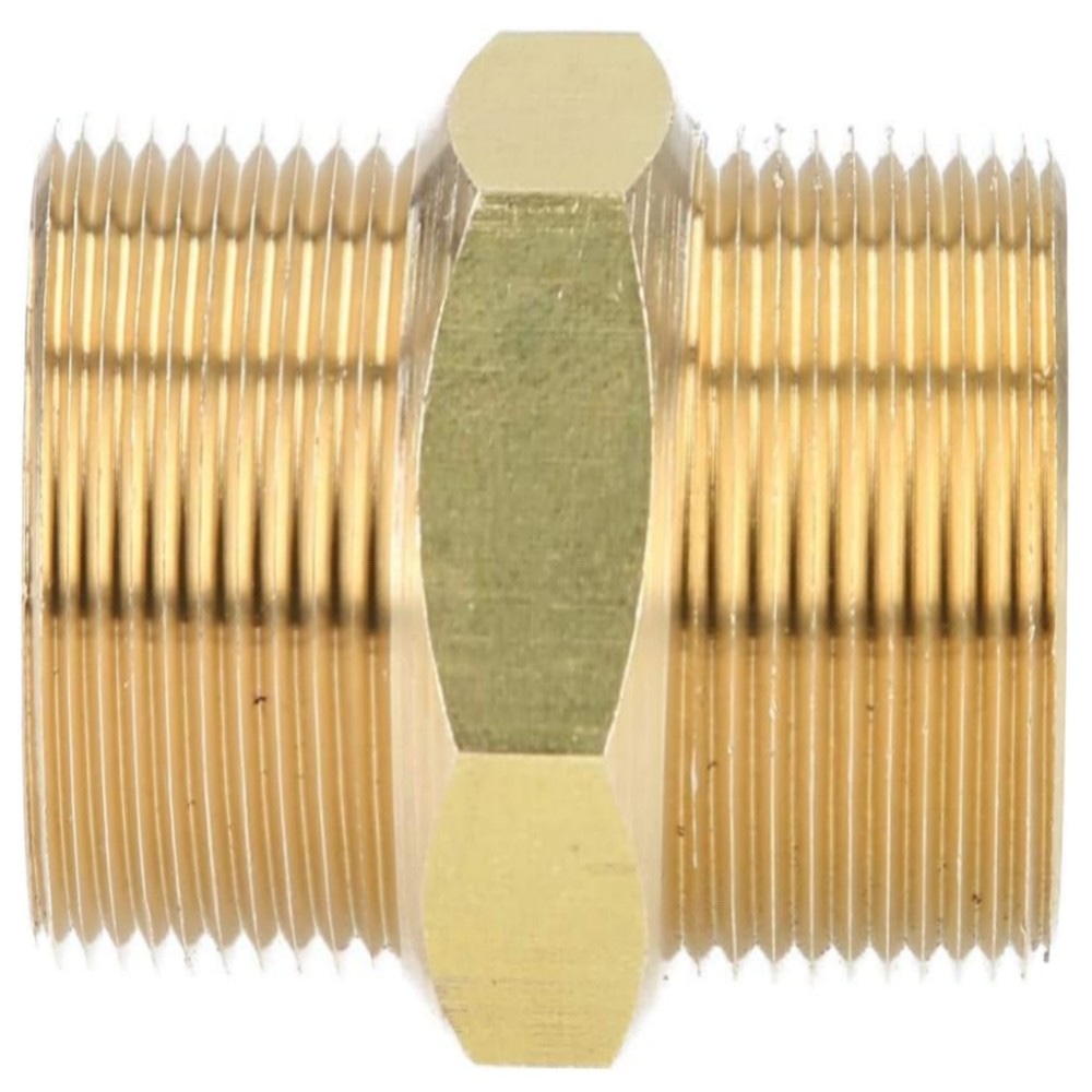 McFilter Doppelnippel M22x1,5 AG – Hochdruckschlauch-Verbinder aus massivem Messing, robust & korrosionsbeständig