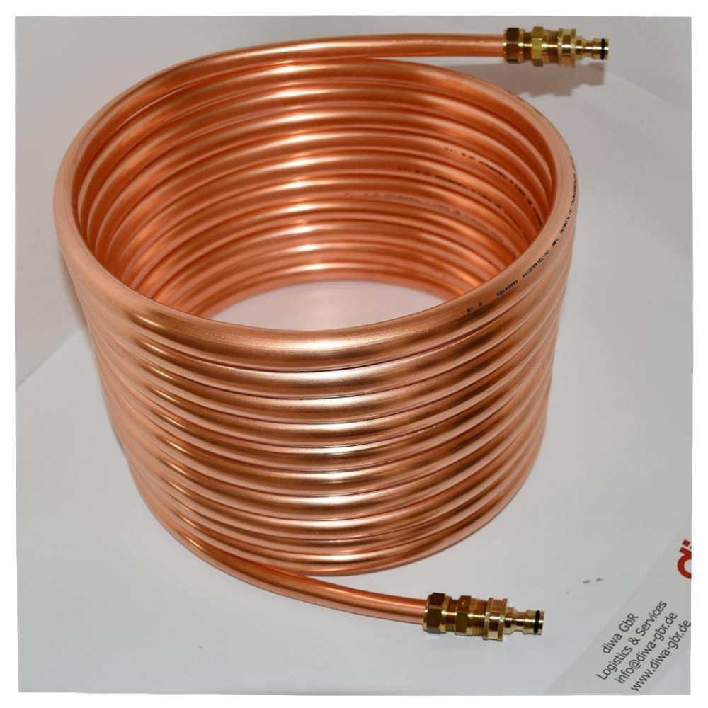 Kupferspirale 18x1 mm (10 m) – Poolheizung mit GARDENA-Anschluss & 3/4\
