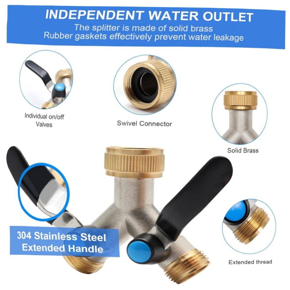 2-Wege Messing Y-Verteiler 3/4\