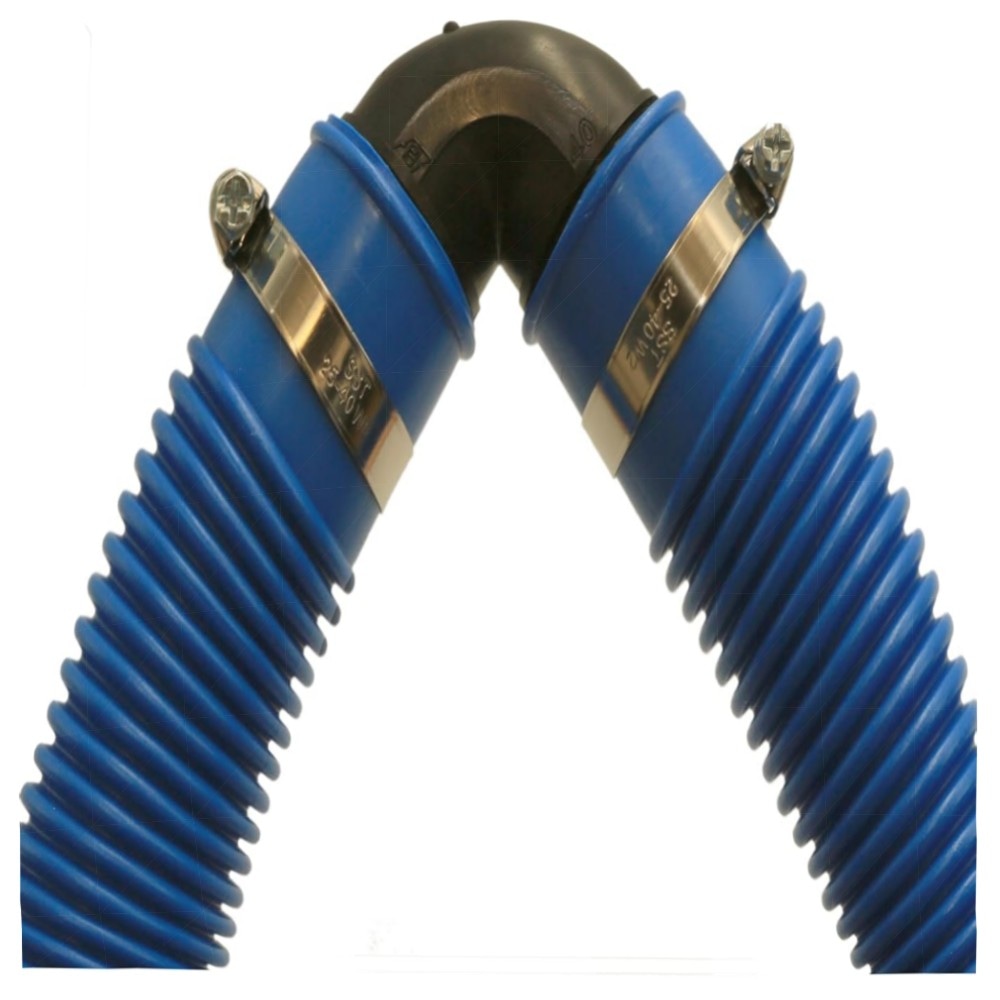 b6cfd2918520.jpg HAF® 2x 90° Schlauchverbinder 38mm mit 4x Edelstahl-Schlauchschellen – PP, UV- & chlorbeständig, Made in Europe