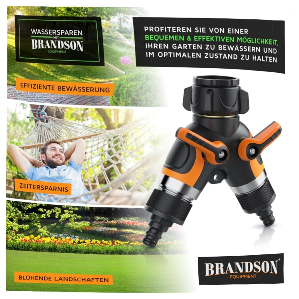 Brandson Y-Gartenverteiler 2-Wege 3/4\