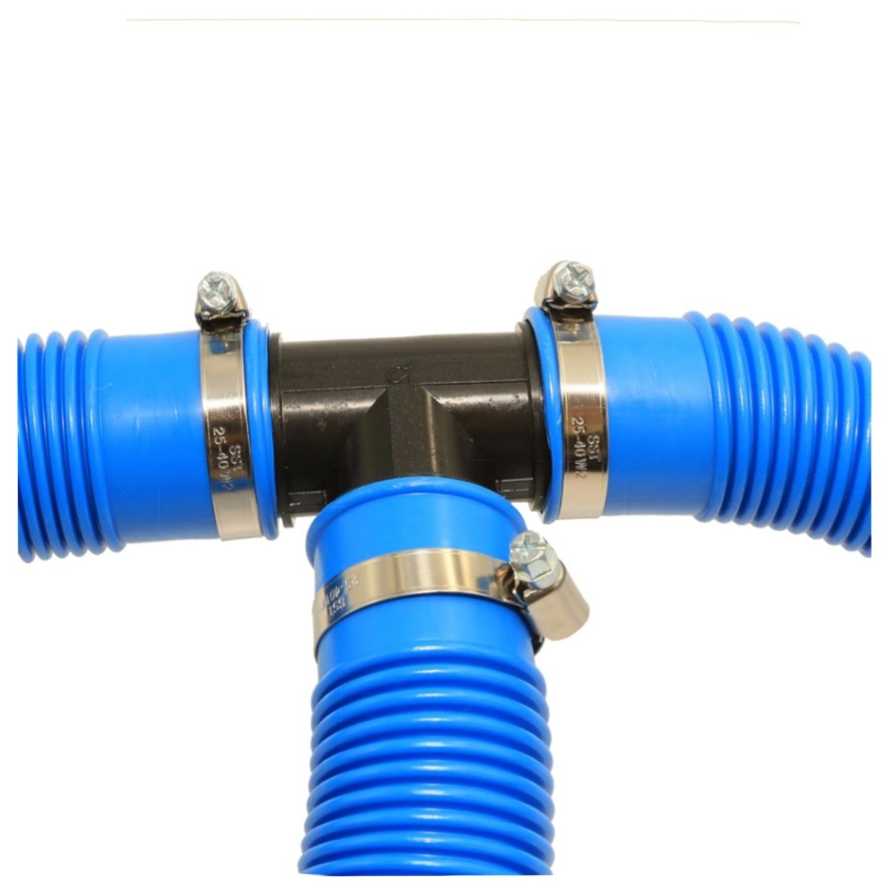 cc666f787861.jpg HAF® 2x 90° Schlauchverbinder 38mm mit 4x Edelstahl-Schlauchschellen – PP, UV- & chlorbeständig, Made in Europe