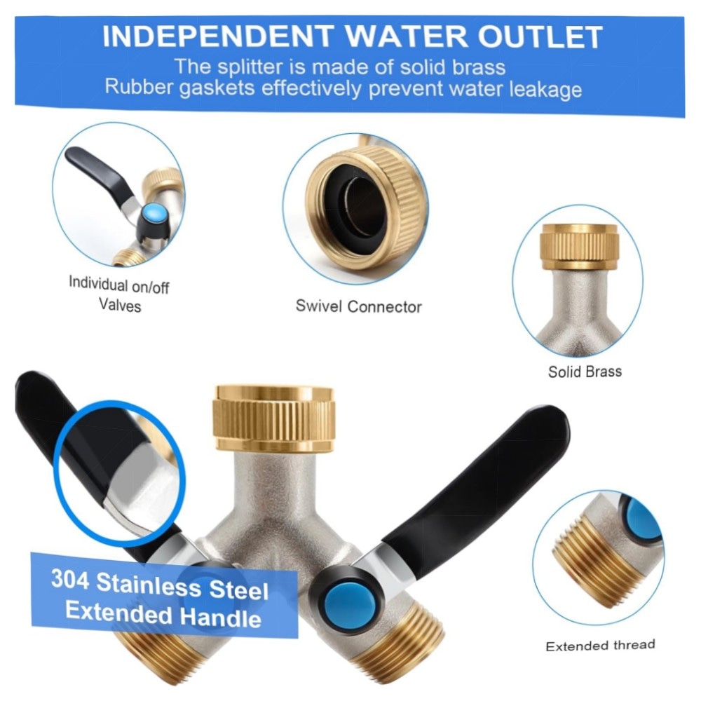 2-Wege Messing Y-Verteiler 3/4\