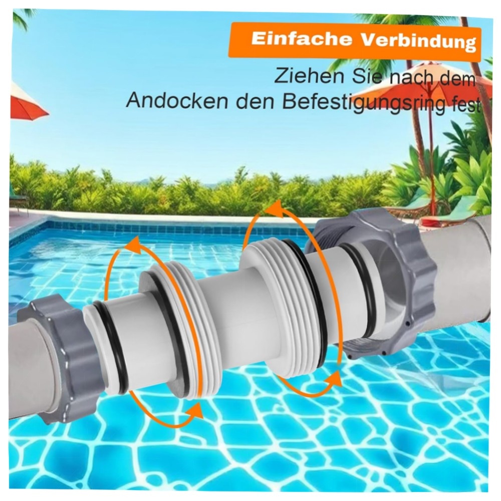 e752b9cf2081.jpg Poolschlauch Verbinder 38 mm (2 Stück) mit Dichtungsringen & Dichtungsband – robustes Schlauchadapter-Set für Intex & Bestway Pools