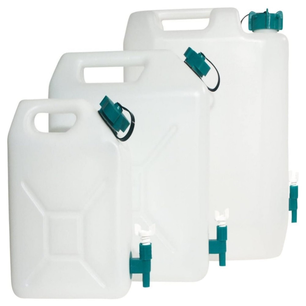 Eda Plastiques DAVJAR5 5‑L Kanister mit Hahn für Lebensmittel, extra starkes Kunststoff, natur – lebensmittelecht & praktisch