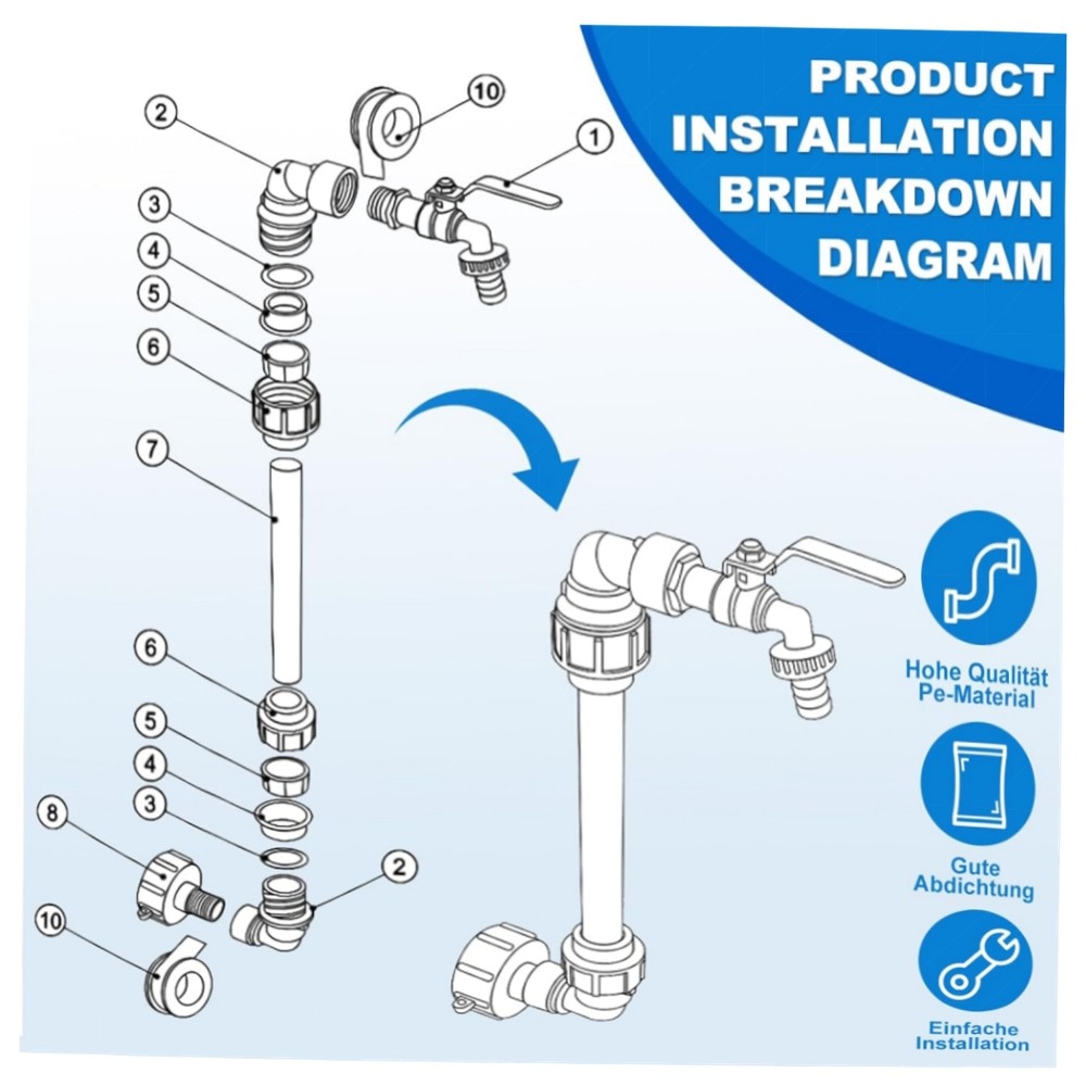 IBC Schwanenhals Adapter 3/4\