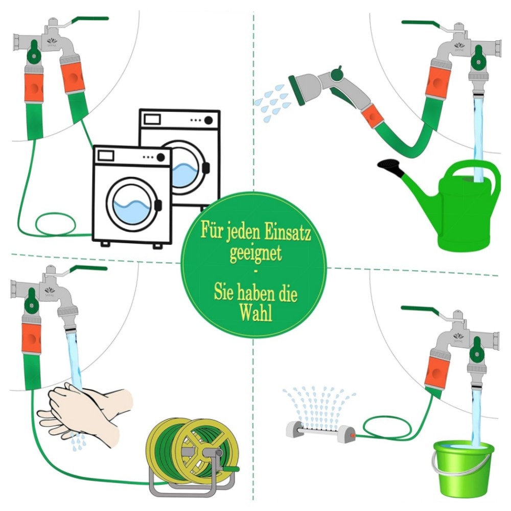 Doppel-Wasserhahn 3/4\