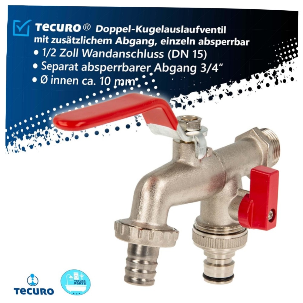 Doppel-Auslaufhahn 1/2\