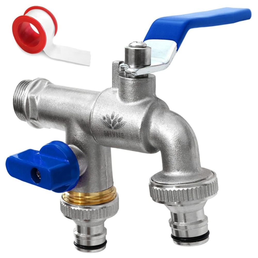 Doppel-Wasserhahn 3/4\