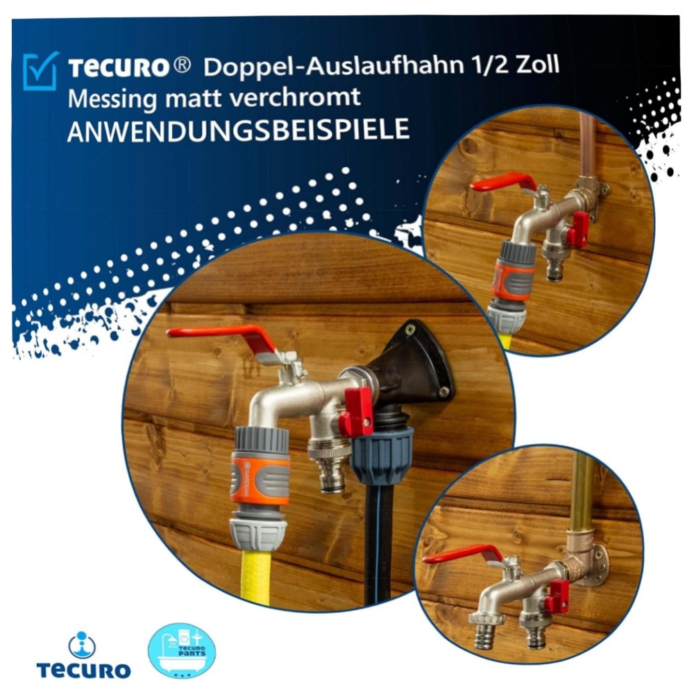 Doppel-Auslaufhahn 1/2\