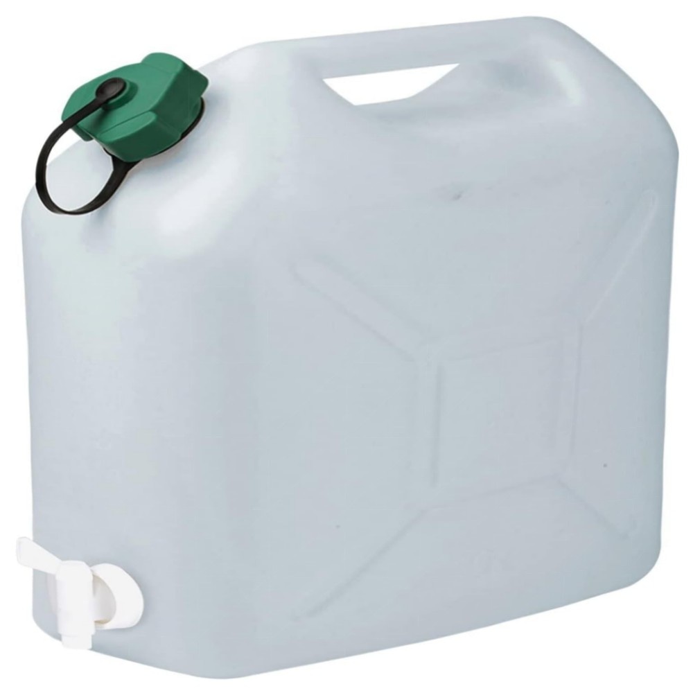 Eda Plastiques DAVJAR5 5‑L Kanister mit Hahn für Lebensmittel, extra starkes Kunststoff, natur – lebensmittelecht & praktisch