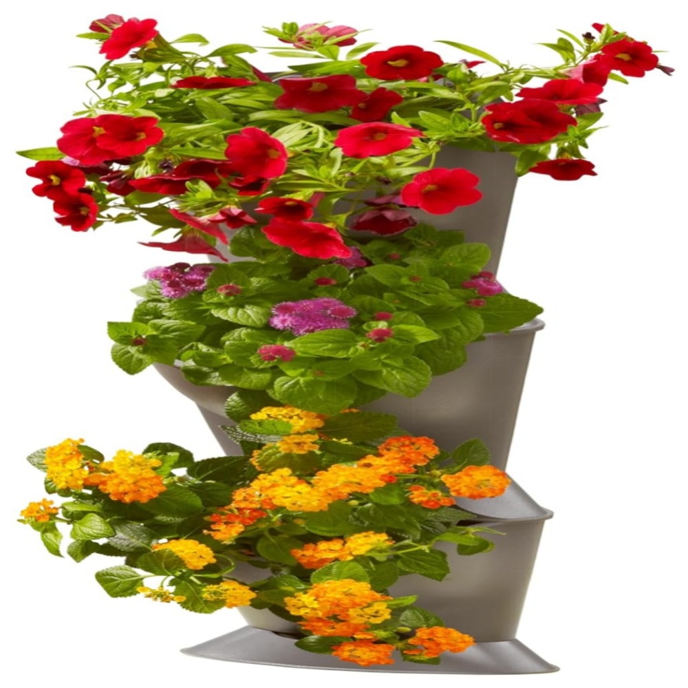 Gardena NatureUp! Basis Set Vertikal – wetterbeständige Pflanzenwand für Balkon & Terrasse, erweiterbares Stecksystem für 9 Pflanzen (13150-20)