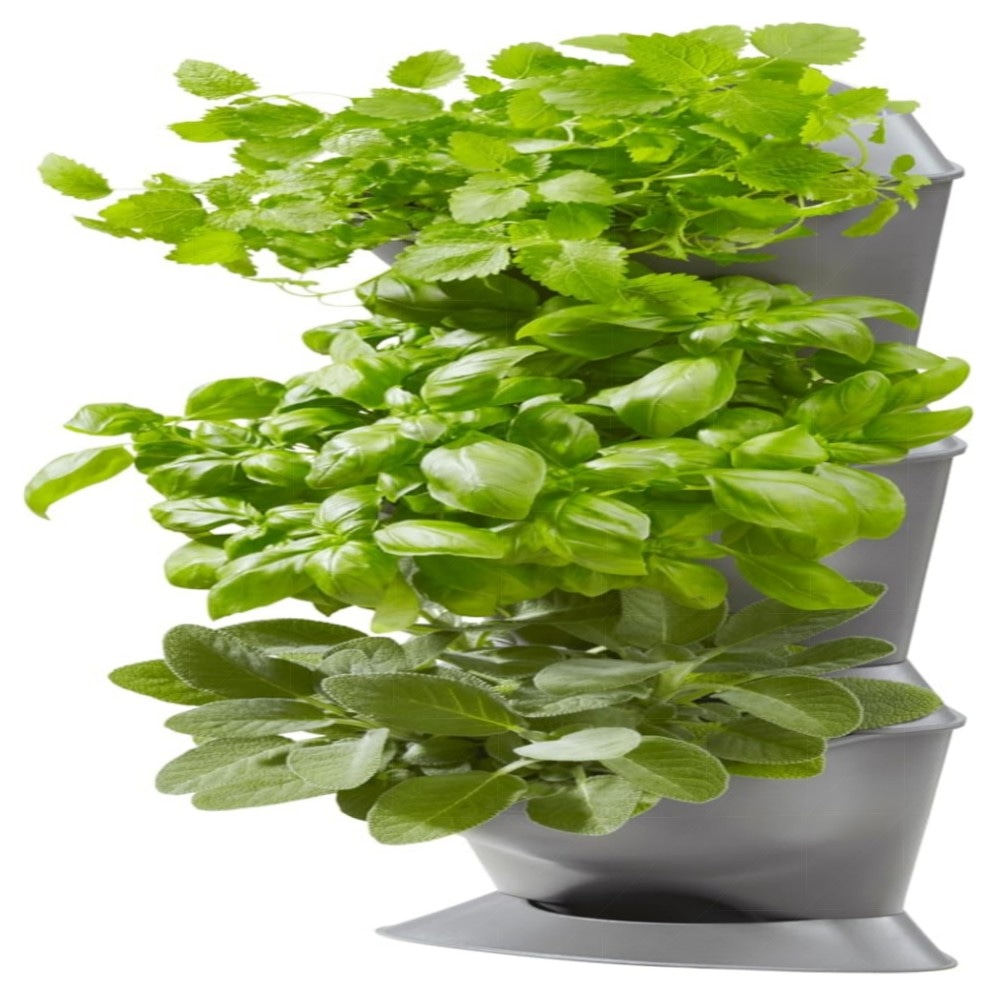 Gardena NatureUp! Basis Set Vertikal – wetterbeständige Pflanzenwand für Balkon & Terrasse, erweiterbares Stecksystem für 9 Pflanzen (13150-20)