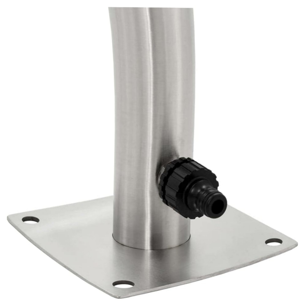 Edelstahl Wassersäule 65 cm mit Wasserhahn – freistehende Garten-Wasserzapfstelle, robust & korrosionsbeständig