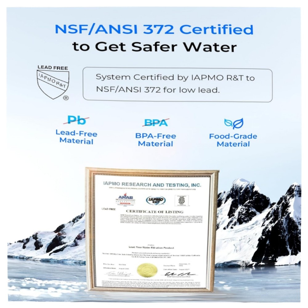 Waterdrop Wasserfilter für Wasserhahn – 3‑stufiger Aktivkohleblock, reduziert Chlor & Schwermetalle, Filter‑Reminder (1 Filter)