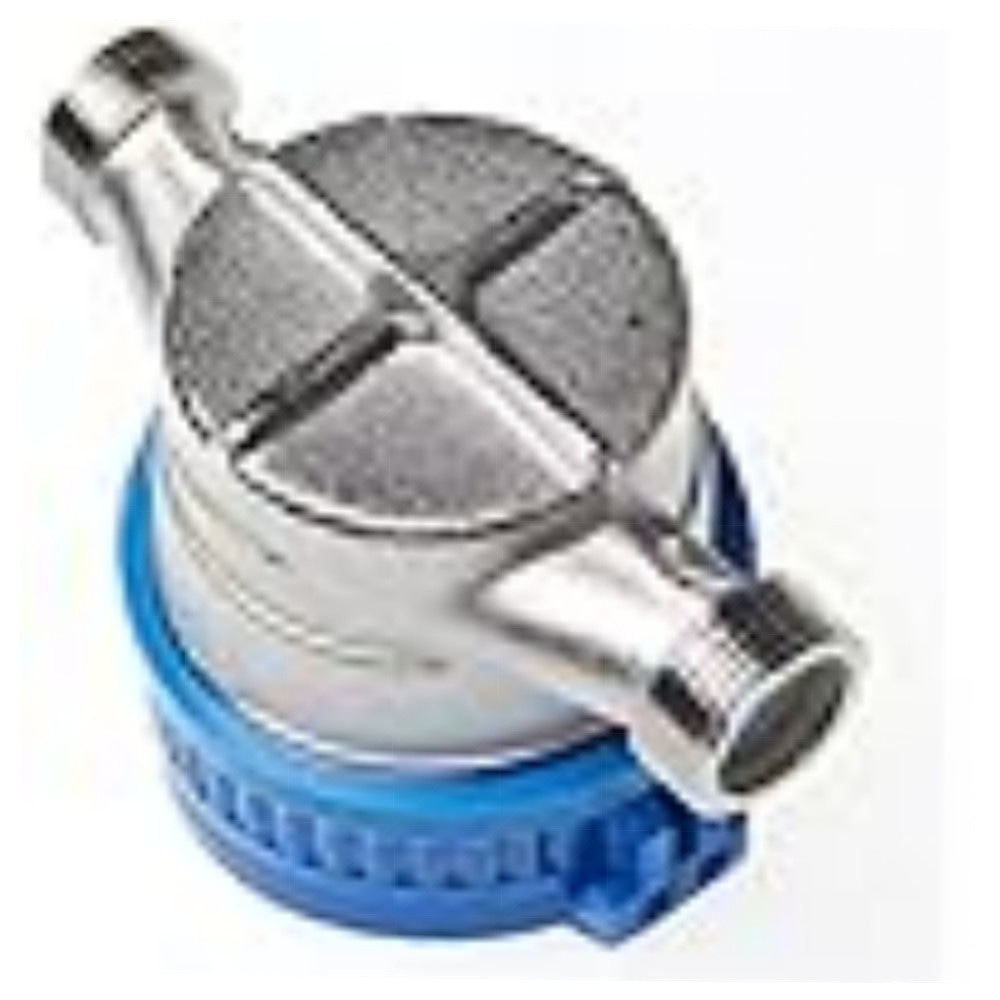 KATSU Kaltwasserzähler 13 mm ABS mit Messinganschlüssen – robuster Trockenzähler für Haus & Garten, 2,5 m³/h, 10 bar