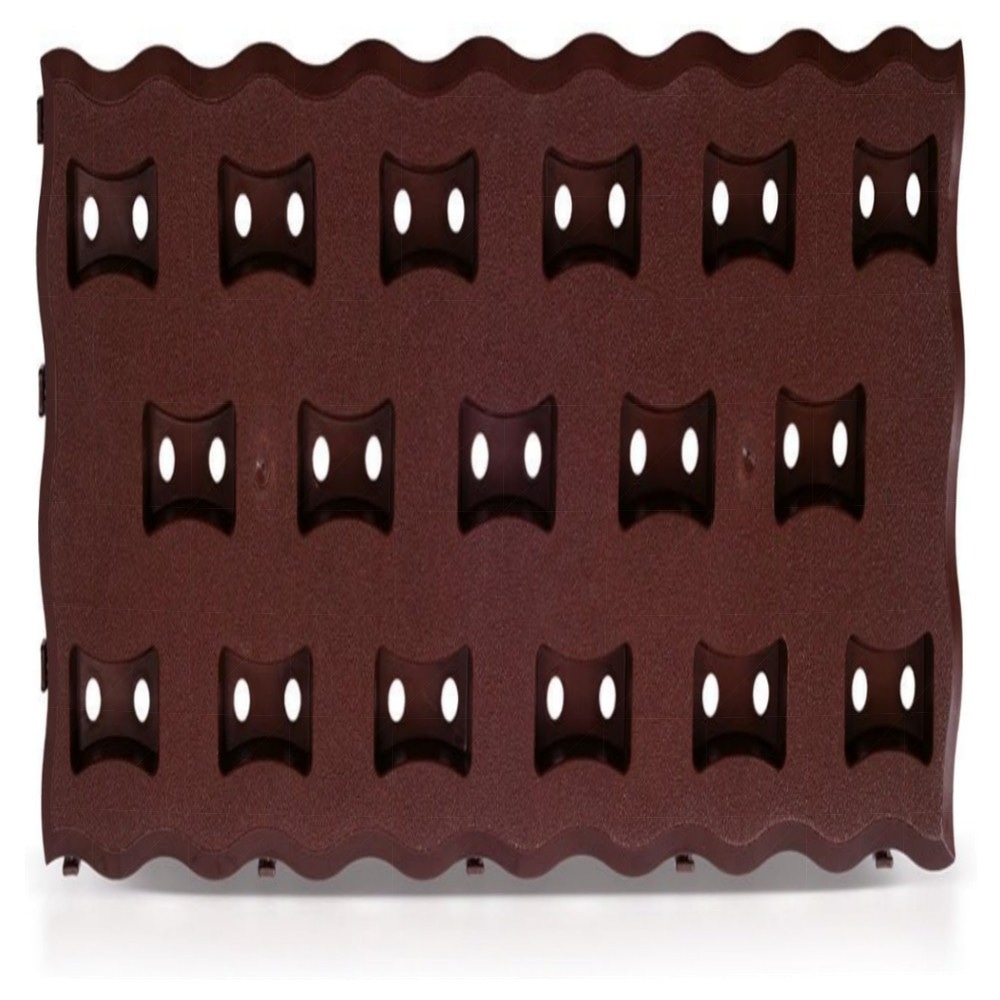 Beetplatte IKRT1 braun – robuste Rasengitter-Platte aus UV- und frostbeständigem Kunststoff, 8er-Pack (1,05 m²) für Einfahrt & Garten