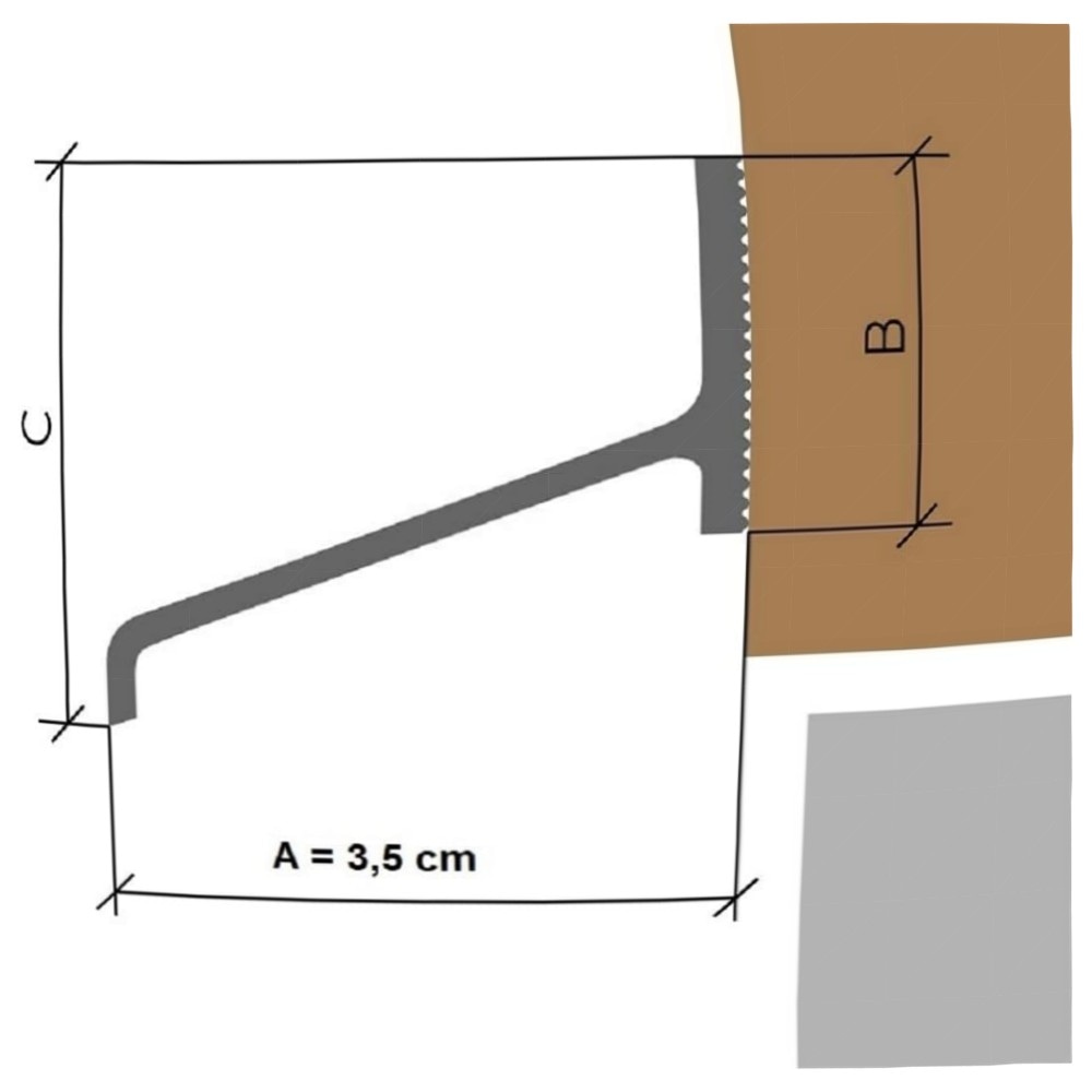 Wasserschenkel ALU 150 cm x 3,5 cm – hochwertiger Wetterschenkel aus Aluminium, korrosionsfest & formstabil