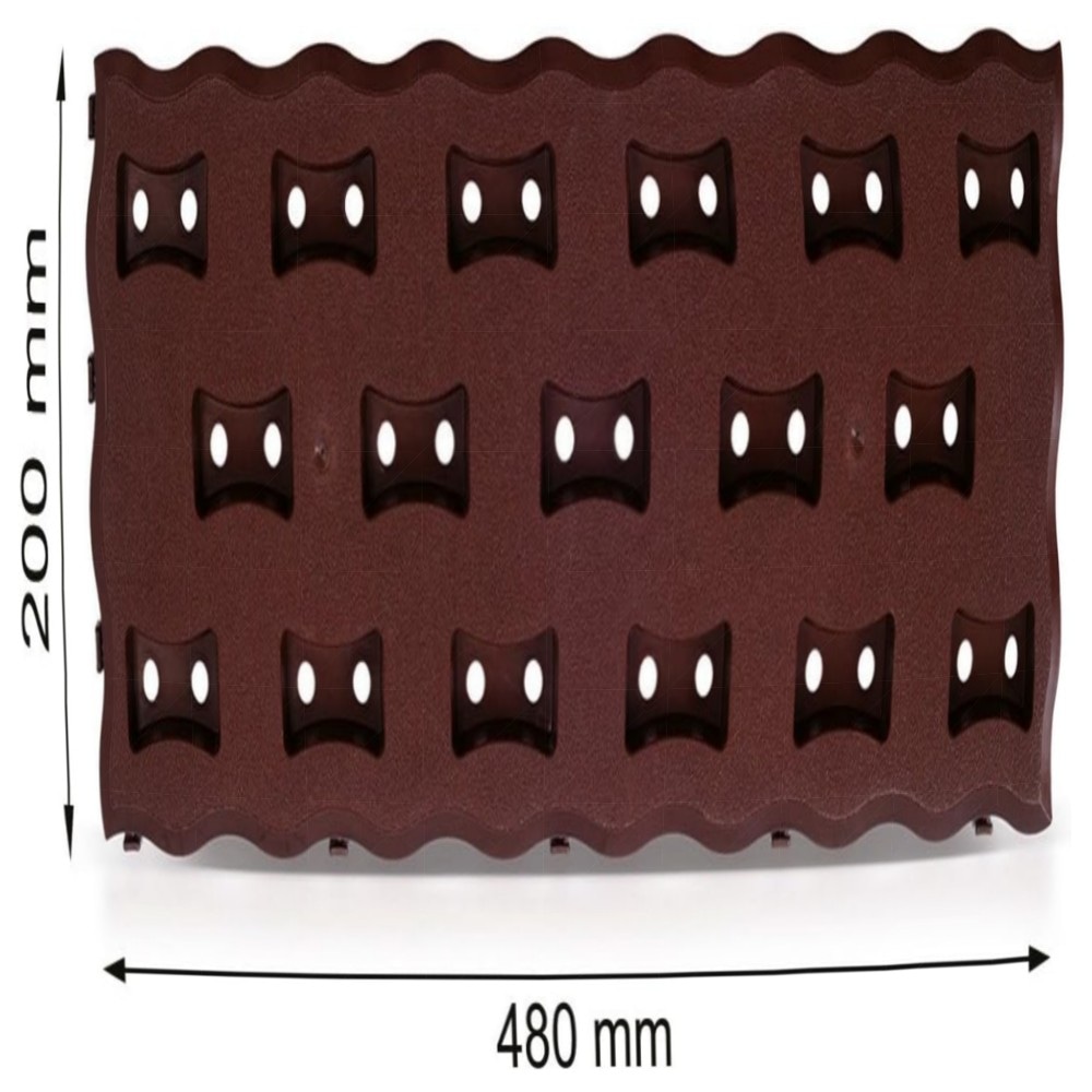 Beetplatte IKRT1 braun – robuste Rasengitter-Platte aus UV- und frostbeständigem Kunststoff, 8er-Pack (1,05 m²) für Einfahrt & Garten